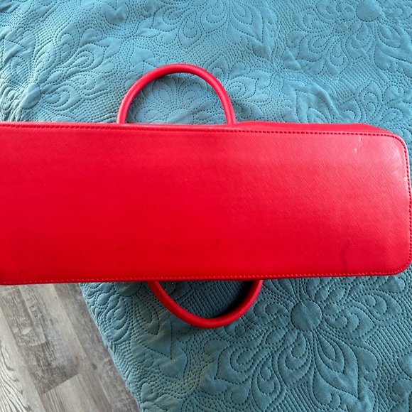 Anne Klein Vibrant Red Satchel - Picture 12 of 13